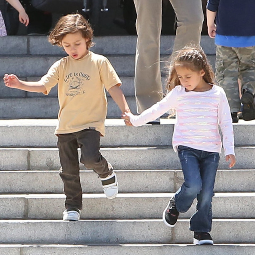 Jennifer Lopez's Twins Hold Hands During Family Outing - E! Online